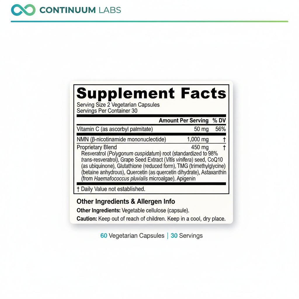 NadiCore NMN Ultimate Complex (60 Capsules)