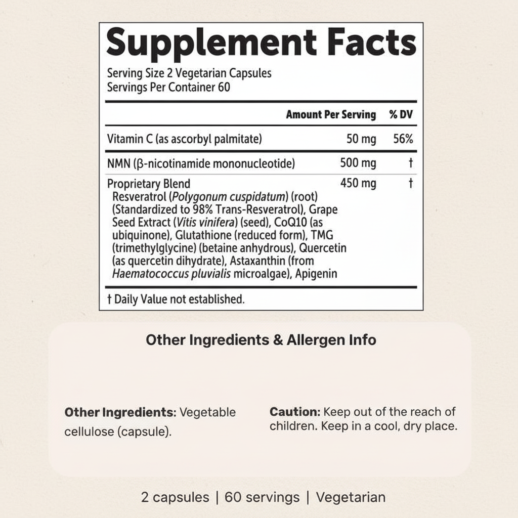 NadiCore NMN Ultimate Complex (60 Capsules)